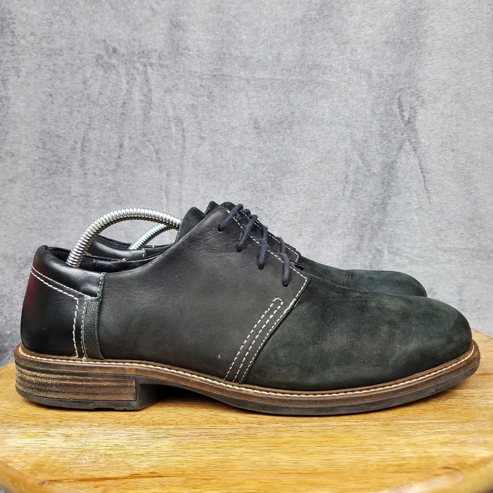 Naot Chief Oxfords Shoes Men's Size 43 10-10.5 US Black Nubuck Orthotic Dress